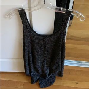 LF high low black tank top
